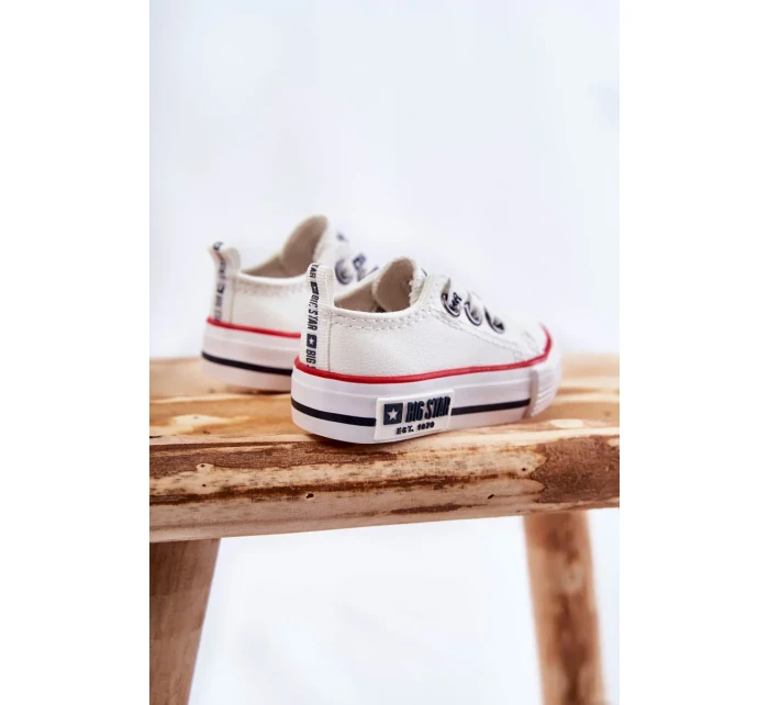 Dětské kožené tenisky BIG STAR KK374040 Bílé Dětské kožené tenisky BIG STAR KK374040 Bílé