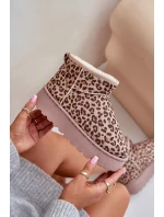 Dámské sněhule s leopardím vzorem na platformě zateplené kožíškem hnědé Xamella Dámské sněhule s leopardím vzorem na platformě zateplené kožíškem hnědé Xamella