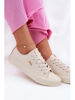 Dámské plátěné tenisky Big Star – béžové