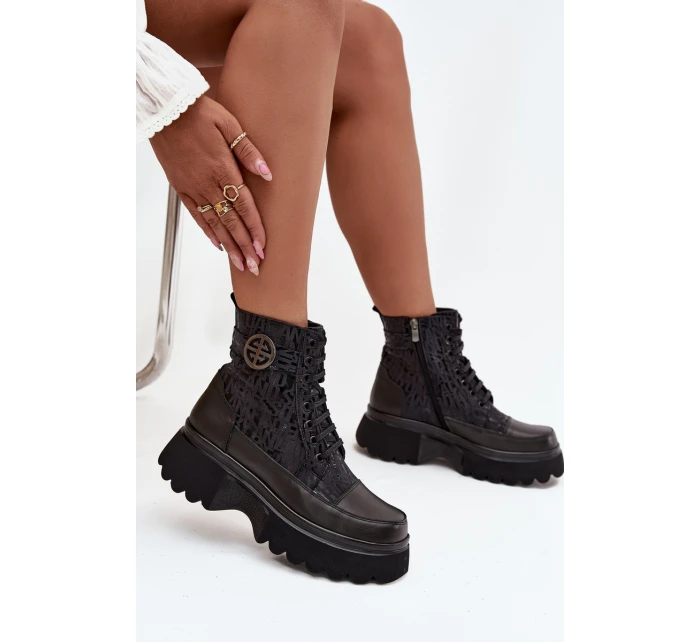 Dámské boty Artiker – černé, na platformě Dámské boty Artiker – černé, na platformě