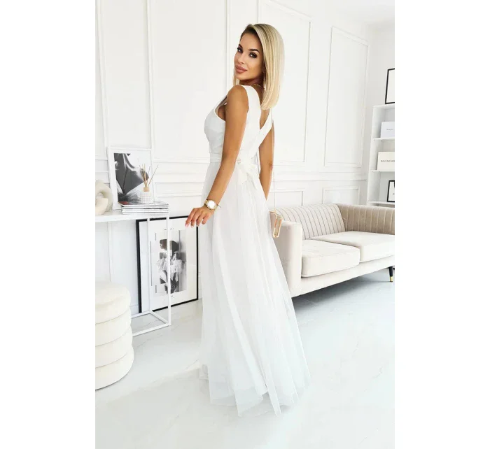 Dámské večerní šaty model 18411410 ecru - BICOTONE