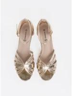 Originální sandály zlaté dámské Obcas Originální sandály zlaté dámské Obcas