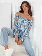 Dámská pruhovaná halenka SPRIAN blue FashionStreet RY2465 Dámská pruhovaná halenka SPRIAN blue FashionStreet RY2465