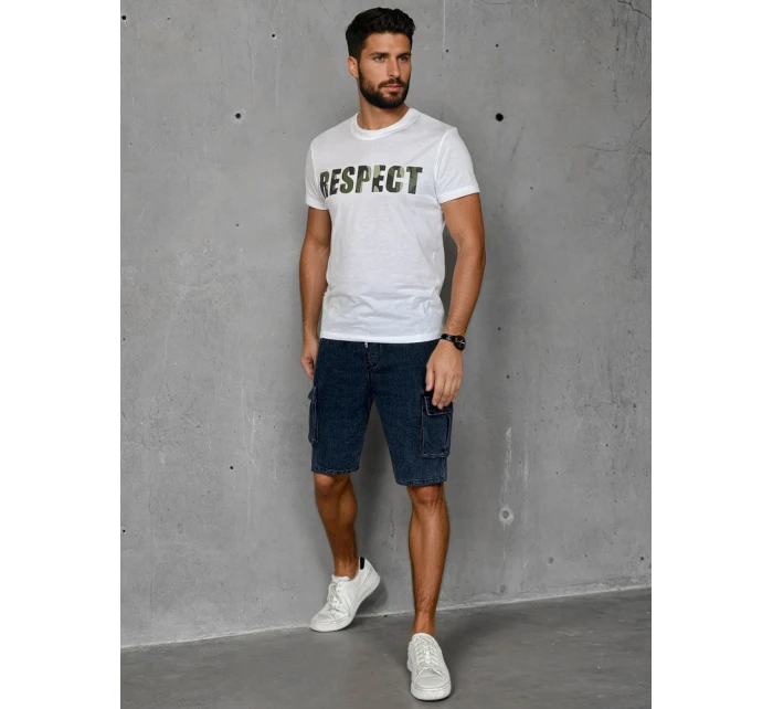 Pánské tričko s potiskem bílé Dstreet RX5648