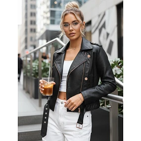 Dámské kožené ramonesky se zipy černé FashionStreet TY5642 Dámské kožené ramonesky se zipy černé FashionStreet TY5642