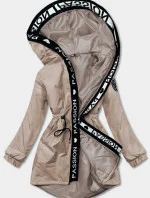 Dámská oversize bunda parka v cappuccino barvě (B8080-12)