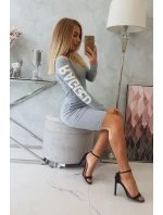 Hadrové šedé melanžové šaty