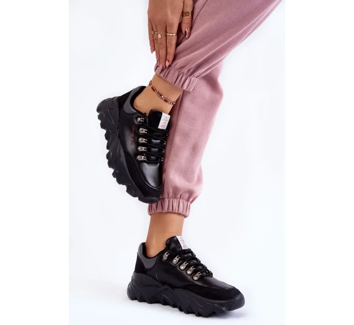 Dámské Tenisky na platformě Cross Jeans KK2R4073C černe Dámské Tenisky na platformě Cross Jeans KK2R4073C černe