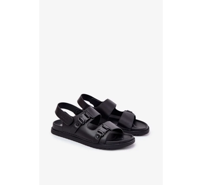 Pánské kožené sandály Big Star – černé Pánské kožené sandály Big Star – černé