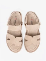 Jedinečné dámské hnědé sandály platforma Jedinečné dámské hnědé sandály platforma