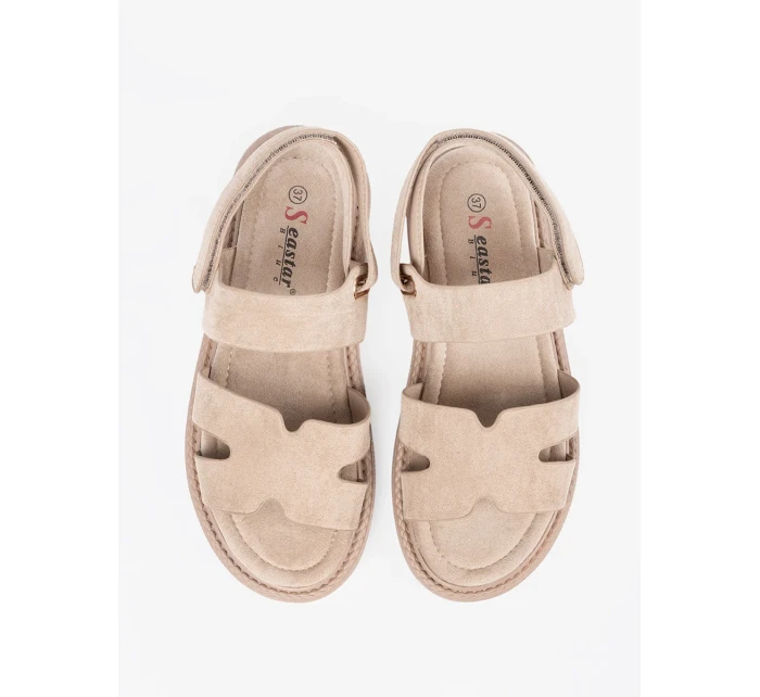 Jedinečné dámské hnědé sandály platforma Jedinečné dámské hnědé sandály platforma