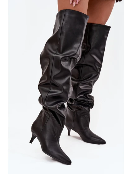 Kozačky na podpatku  model 219138 Step in style