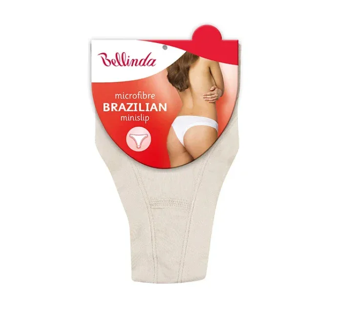 Dámské kalhotky brazilky BRAZILIAN MINISLIP - BELLINDA - tělová