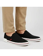 męskie slip on czarne model 22087103 - FILIPPO