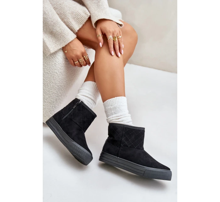 boty na zip s kožešinovou podšívkou Big Star černé model 21675210 - Big Star Shoes boty na zip s kožešinovou podšívkou Big Star černé model 21675210 - Big Star Shoes