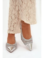 Dámské sandály s pletením na klíně stříbrné Nivorra Dámské sandály s pletením na klíně stříbrné Nivorra
