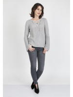 Dámský svetr SWE 117 Sweater Grey model 17570712 - MKMSwetry
