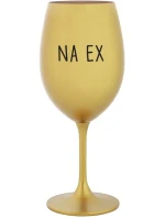 NA EX - zlatá sklenice na víno 350 ml NA EX - zlatá sklenice na víno 350 ml