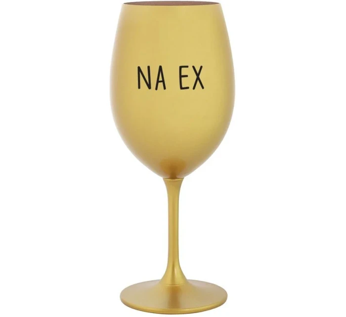 NA EX - zlatá sklenice na víno 350 ml NA EX - zlatá sklenice na víno 350 ml