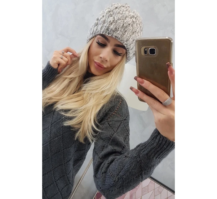 Čepice model 21798539 světle šedá - K-Fashion