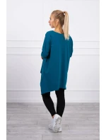 Oversize halenka s potiskem duhových rtů marine