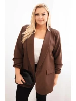Dámská elegance Plus Size hnědá