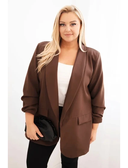 Dámská elegance Plus Size hnědá