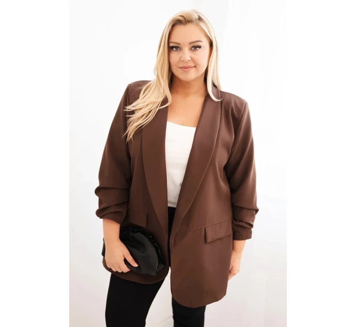 Dámská elegance Plus Size hnědá