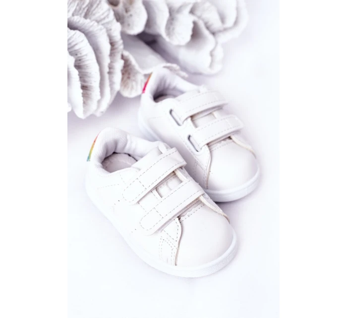 Dětské Tenisky Se Suchým Zipem Bíle-Duhové Cute Girl Dětské Tenisky Se Suchým Zipem Bíle-Duhové Cute Girl