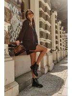 Lakované Botky Traperky Dámské Na Zip Kožené Artiker 55C0517 Černé