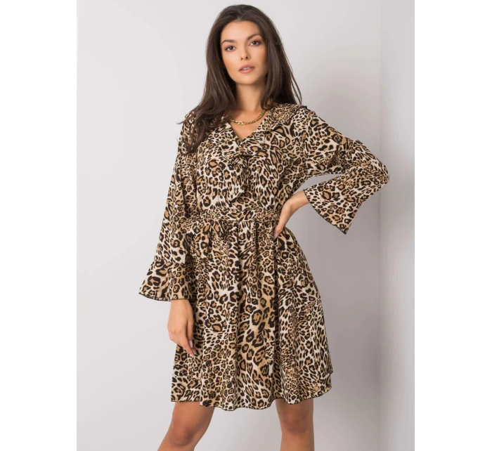 Šaty DHJ SK 13891B 2.72P černá a béžová