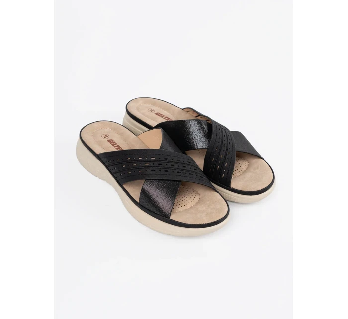 Trendy nazouváky černé dámské platforma Trendy nazouváky černé dámské platforma