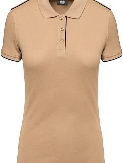 WK WK 271 Dámské pracovní piqué polo "Day-to-Day" 20.W271 camel/black
