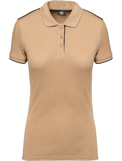 WK WK 271 Dámské pracovní piqué polo "Day-to-Day" 20.W271 camel/black WK WK 271 Dámské pracovní piqué polo "Day-to-Day" 20.W271 camel/black