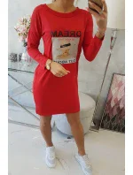 Šaty s potiskem Dream červené Šaty s potiskem Dream červené