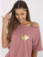 T shirt CLM TS model 21121818 ciemny różowy - FPrice