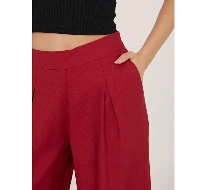 Kalhoty D60103M62449E3 tmavě červená