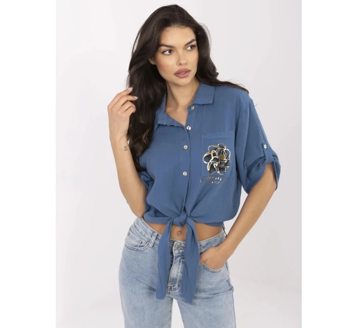 Koszula DHJ KS  ciemny niebieski model 21129475 - FPrice