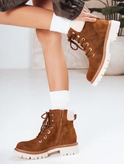 Dámské zateplené trapery velbloudí barvy FashionStreet ZY1290