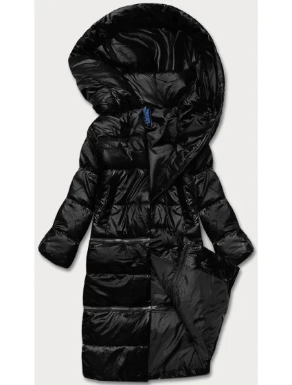 Černá matná dámská zimní bunda se třemi délkami (ag8-003)