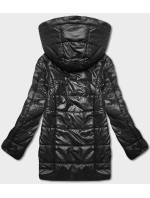 Černá dámská bunda s asymetrickým zipem model 18026010 - S'WEST