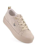 Filippo W PAW315C béžové semišové kožené polobotky na platformě