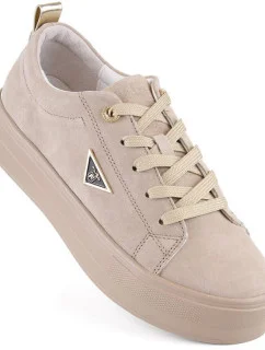 Filippo W PAW315C béžové semišové kožené polobotky na platformě