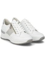 Dámské tenisky s polovičním zipem bílé model 22021873 - Rieker Dámské tenisky s polovičním zipem bílé model 22021873 - Rieker