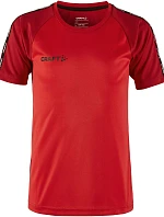 Craft Teamwear Squad Go Contrast Jersey Jr Dětské kontrastní sportovní tričko 82.2727 bright red/express