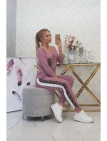 Sada s leopardím potiskem tmavě růžová Sada s leopardím potiskem tmavě růžová