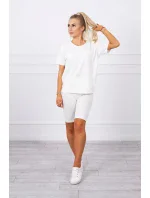 Souprava top+legíny ecru