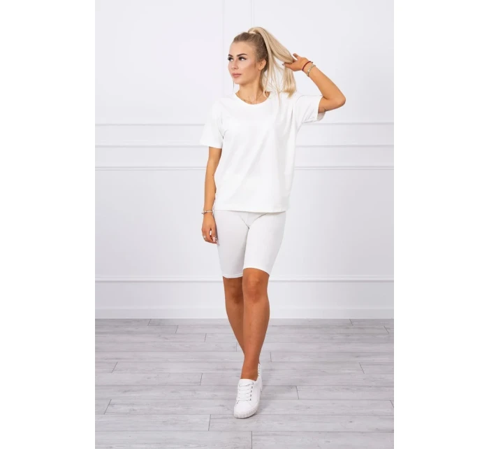 Souprava top+legíny ecru