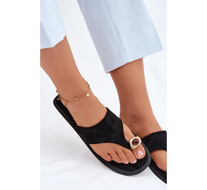 Dámské ploché žabky s ozdobným detailem Fedira