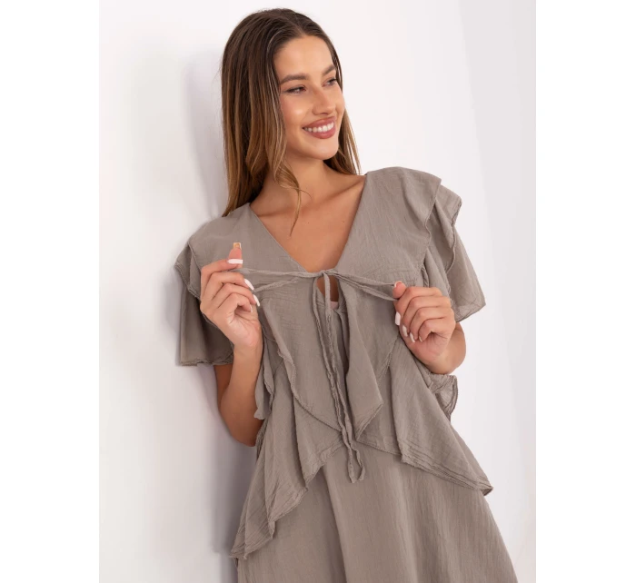 Sukienka MI SK model 21217549 ciemny bezowy - FPrice